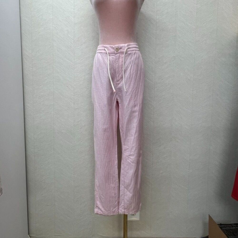 Scotch & Soda Warren Drawstring Linen Light Pink Trouser Pants Mens Size 30x32
